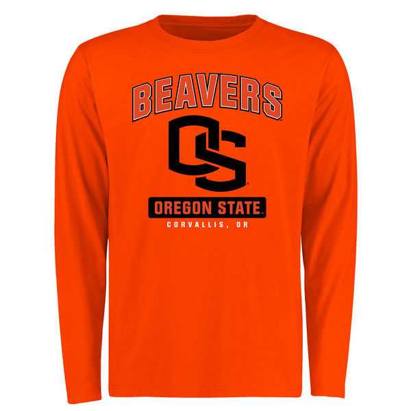 Oregon State Beavers Campus Icon Long Sleeve WEM T-Shirt - Orange,We sell and wholesale Oregon State Beavers Campus Icon Long Sleeve WEM T-Shirt - Orange on line form chian!